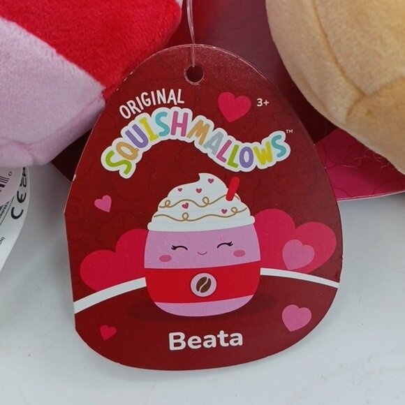 Squishmallows 2 Pack Valentines Day Plush Beata Anita Best Friends 5 Inch - Picture 4 of 6